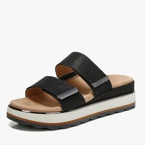 Vionic Phoenix Brandie Slide Black Linen Size 11